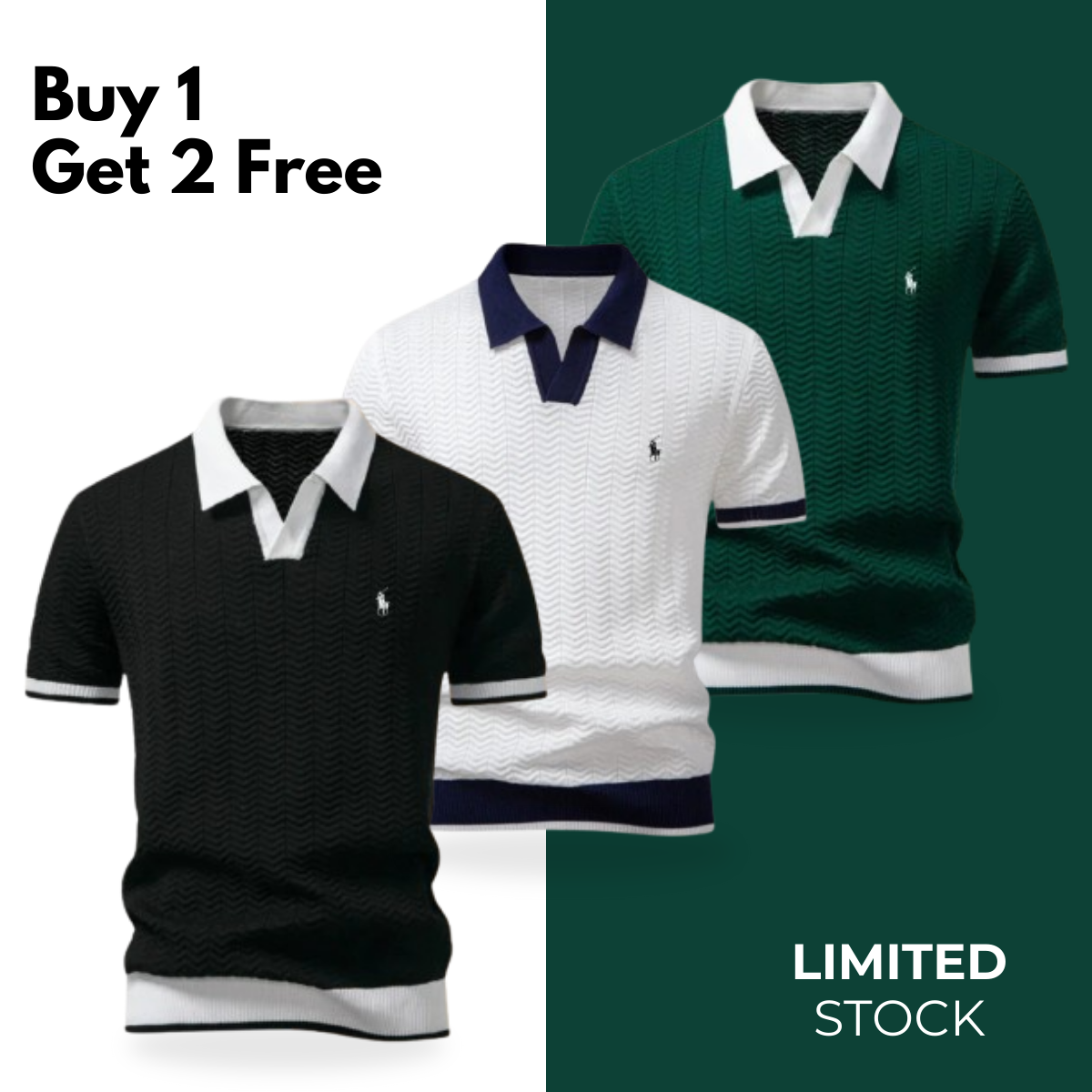Buy 1, Get 2 Free - R&L Polo Shirts